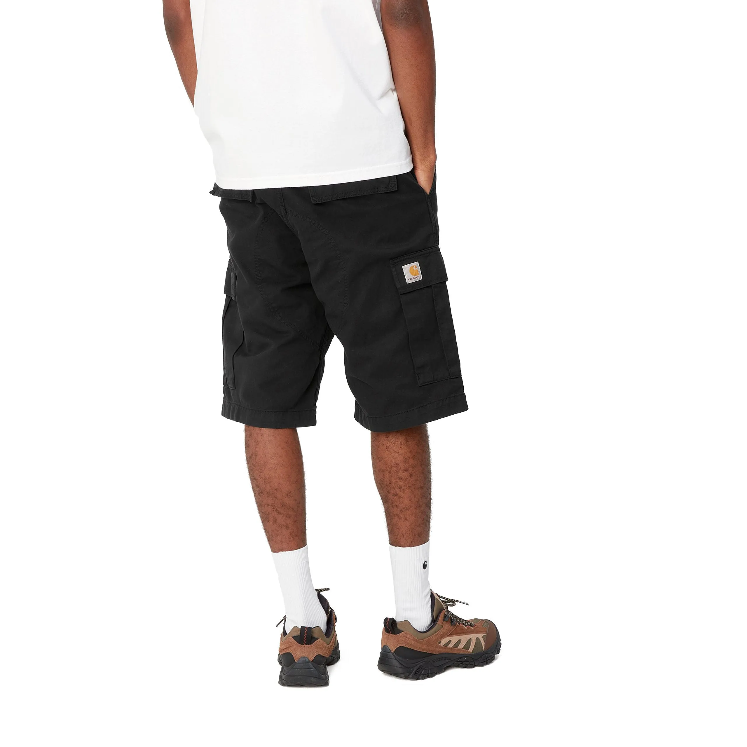 REGULAR CARGO SHORT BLACK GARMENT DYED