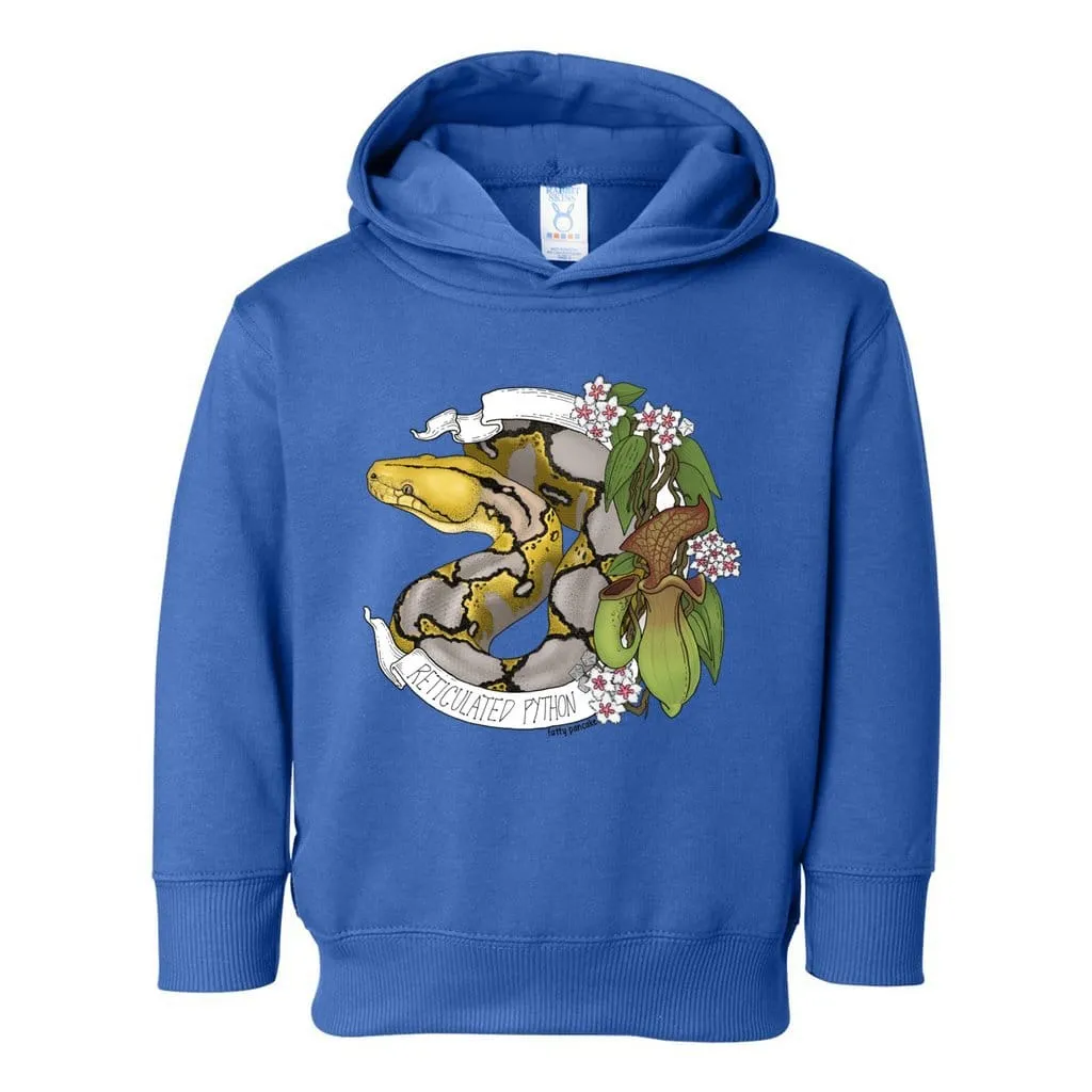 Reticulated Python Banner Toddler Pullover Hoodie, Kids Top