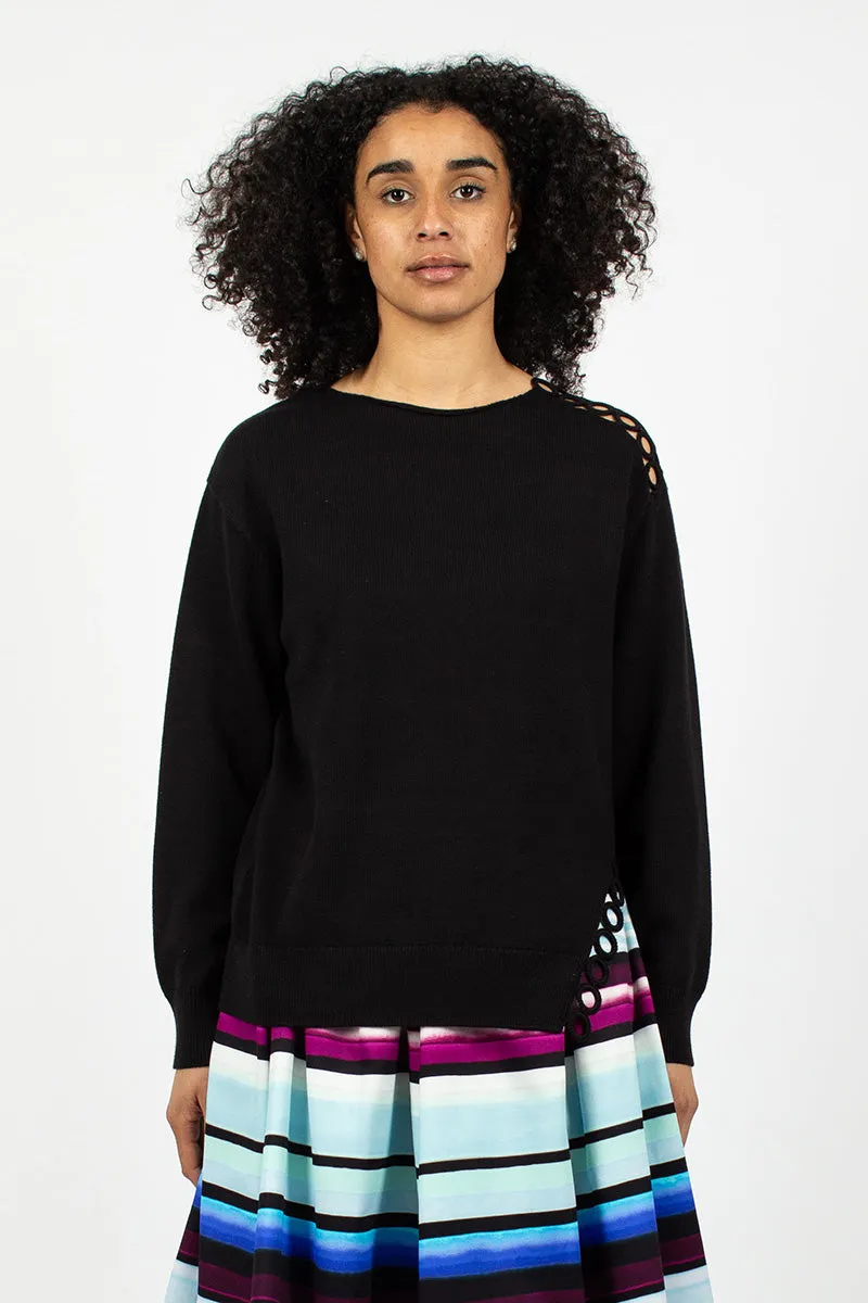 Shoulder Detail Jumper Black