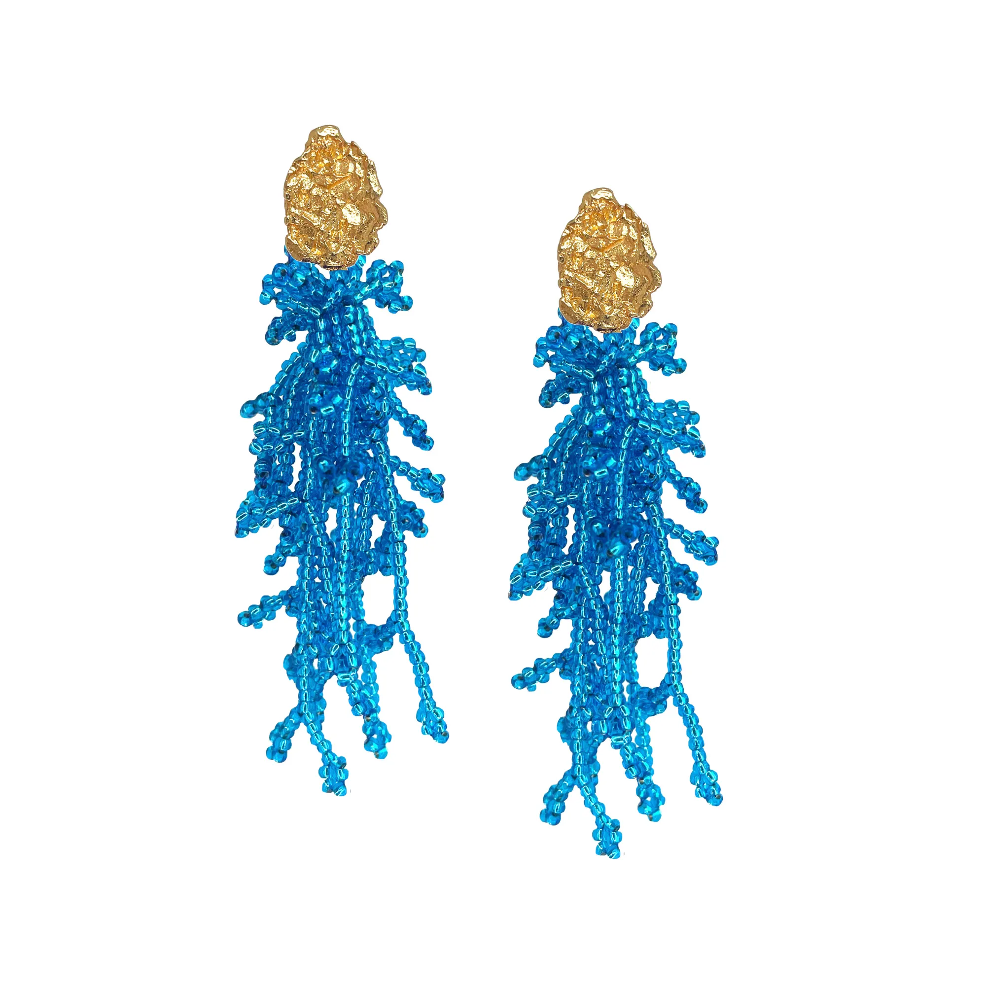 Sky Blue Coral Earrings