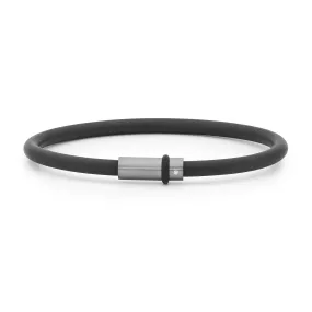 Tantalum & Diamond Neoprene Bangle