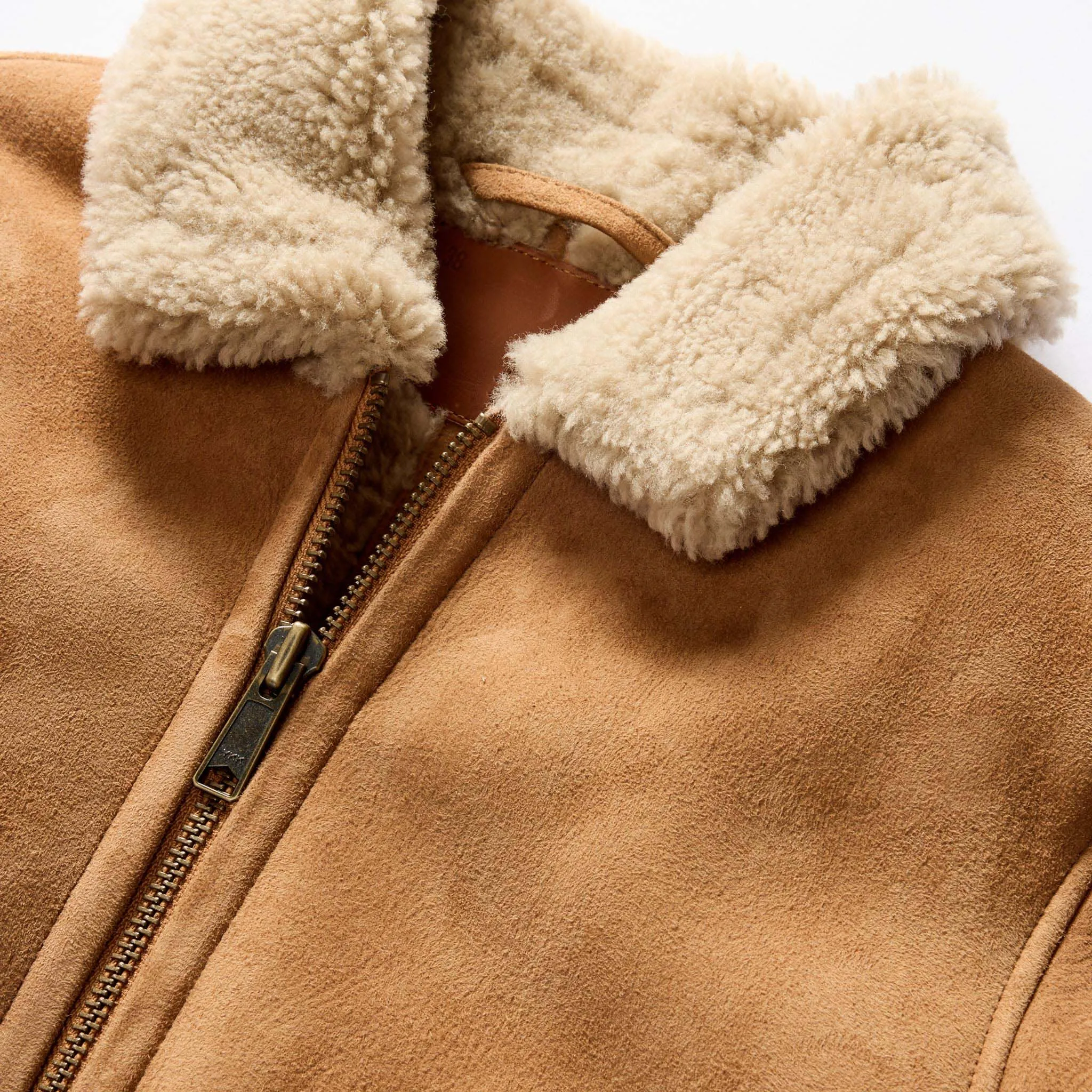 The Wright Jacket in Camel Shearling Leather