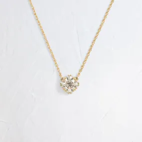 Threaded Necklace with Halo, 0.7ct. Champagne Diamond - Edition 1 - OOS