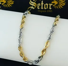 Two tone rope bracelet MB100