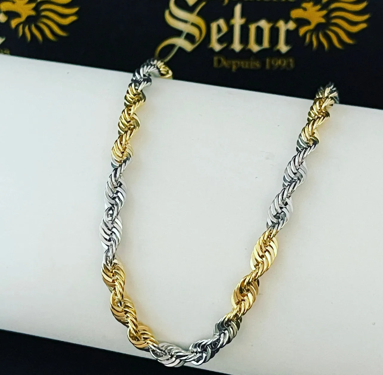 Two tone rope bracelet MB100